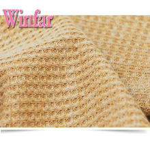 Polyester Coton Lycra Tissu tricoté gaufré Polyester